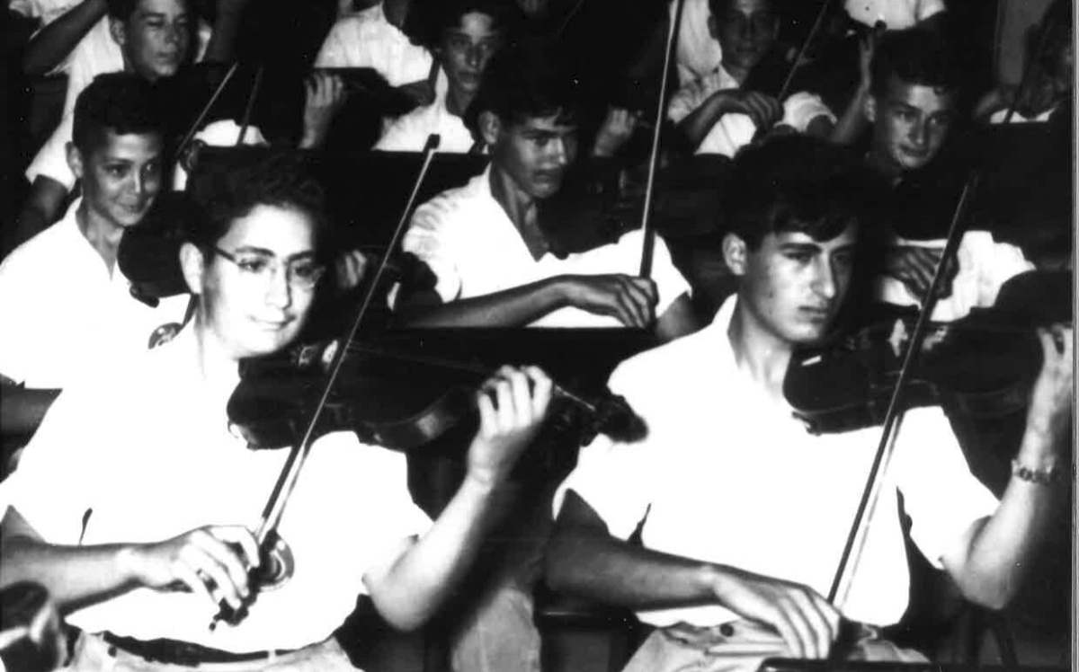 Im Konservatorium ca 1950 51 Jugendorchester Jerusalem vorne rechts